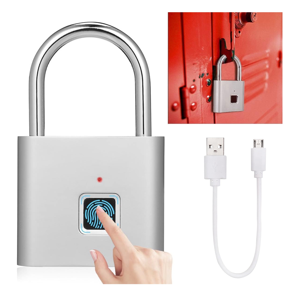 Miniatura 1 de Candado de seguridad lector de huella